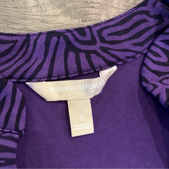 Banana Republic Blouse Top Size Small Purple 3/4 Sleeve - Picture 6 of 6
